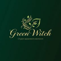 Логотип Green Witch, студія здорового волосся м. Тернопіль