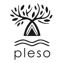 Логотип Pleso A-frame, оренда будинку для відпочинку м. Вінниця