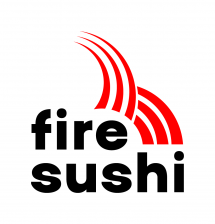 Логотип FIRE SUSHI, доставка суші м. Хмельницький