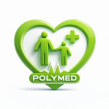 Логотип POLYMED, медичний центр м. Тернопіль