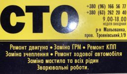 Логотип СТО и шиномонтаж на малеванке г. Житомир