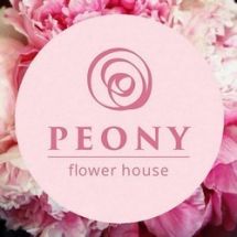 Логотип PEONY flower house, магазин цветов г. Ивано-Франковск