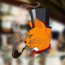 Логотип Рудий кіт, кав'ярня м. Львів