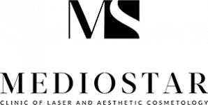 Логотип MEDIOSTAR, клініка лазерної та естетичної косметології м. Львів
