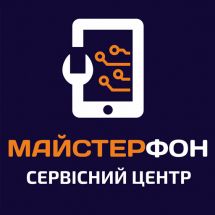 Логотип Мастерфон, сеть сервисных центров г. Киев