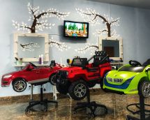 Логотип Малюк Тедді, дитяча перукарня м. Хмельницький