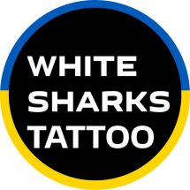 Логотип White Sharks, тату-студія м. Київ