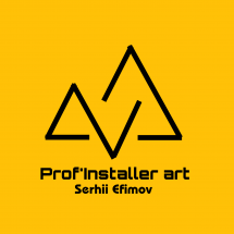 Логотип Profinstaller, натяжні стелі м. Херсон