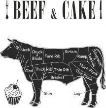 Логотип BEEF & CAKE, ресторан г. Хмельницкий