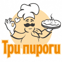 Логотип Три Пироги, пекарня осетинських пирогів м. Київ