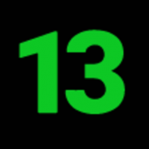 Логотип Green 13, вегетаріанське стріт-фуд кафе м. Київ