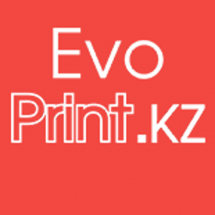 Логотип EvoPrint.kz, полиграфический центр г. Астана