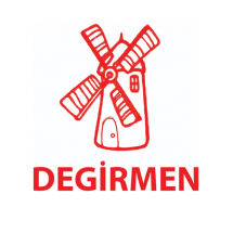 Логотип Degirmen, сеть кафе быстрого питания и магазинов кондитерских изделий г. Алматы