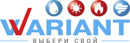 Логотип Wariant, магазин сантехніки і систем опалення м. Херсон
