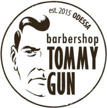 Логотип Tommy Gun Barbershop, салон чоловічих стрижок м. Одеса