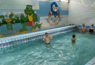 Дельфін, басейн на відкритому повітрі фото