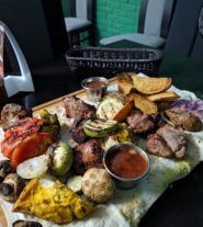 Barbecue meat, гриль-бар фото