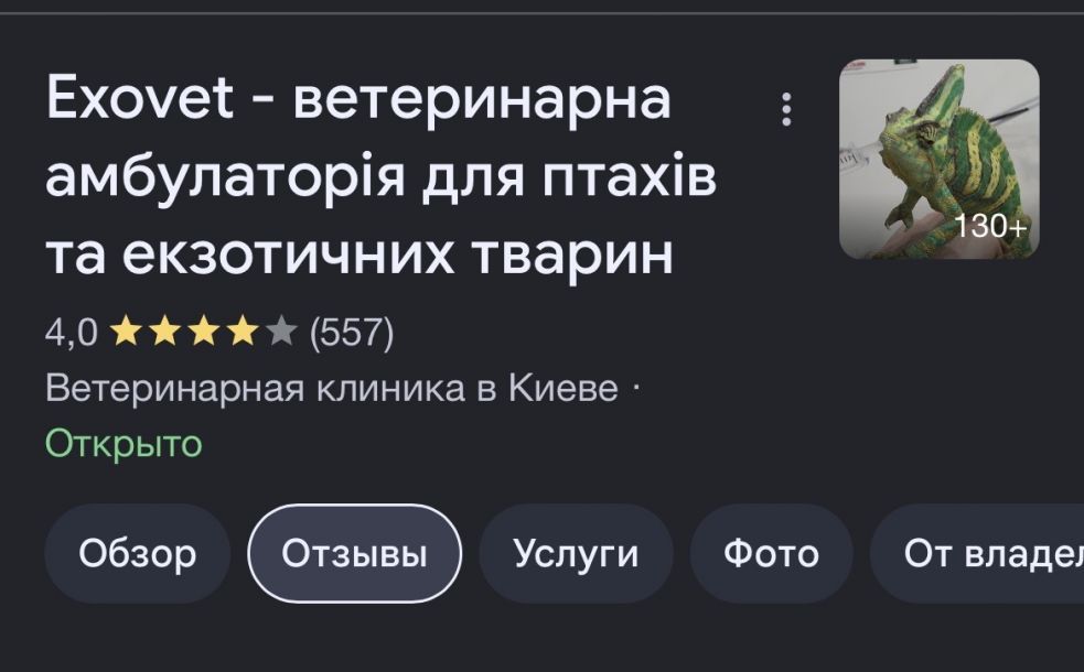 Отзывы о “Exovet, ветеринарная клиника” - фото 1
