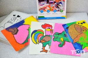 Colorit, розмальовка кольоровим піском фото