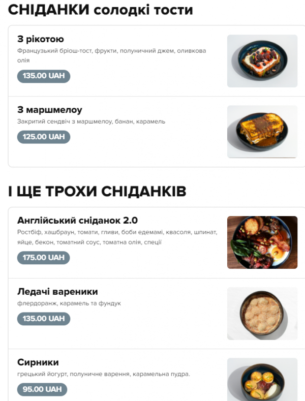 Позавтракаем? Кафе и кофейни Черновцов с утренним меню