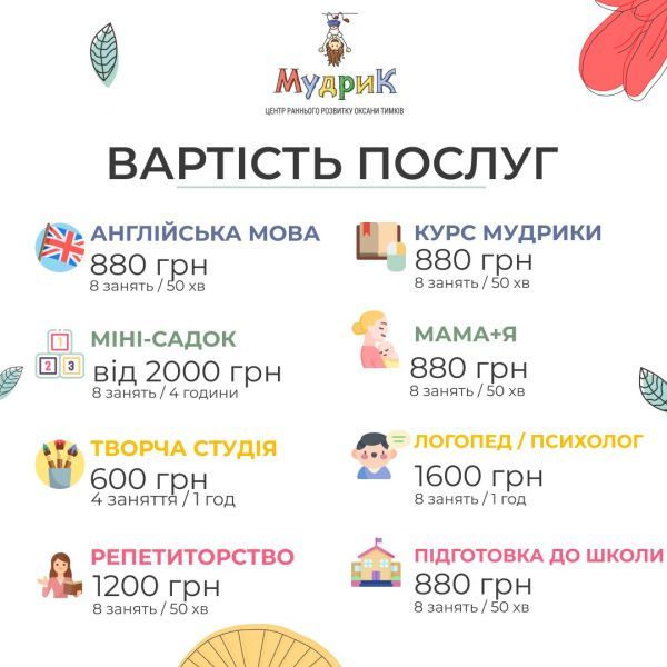 Дошколяр в Ровно: программы и цены